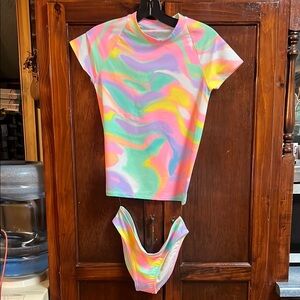 Girls XXL/16   2 piece swimsuit swim top and bikinis children’s Place brand